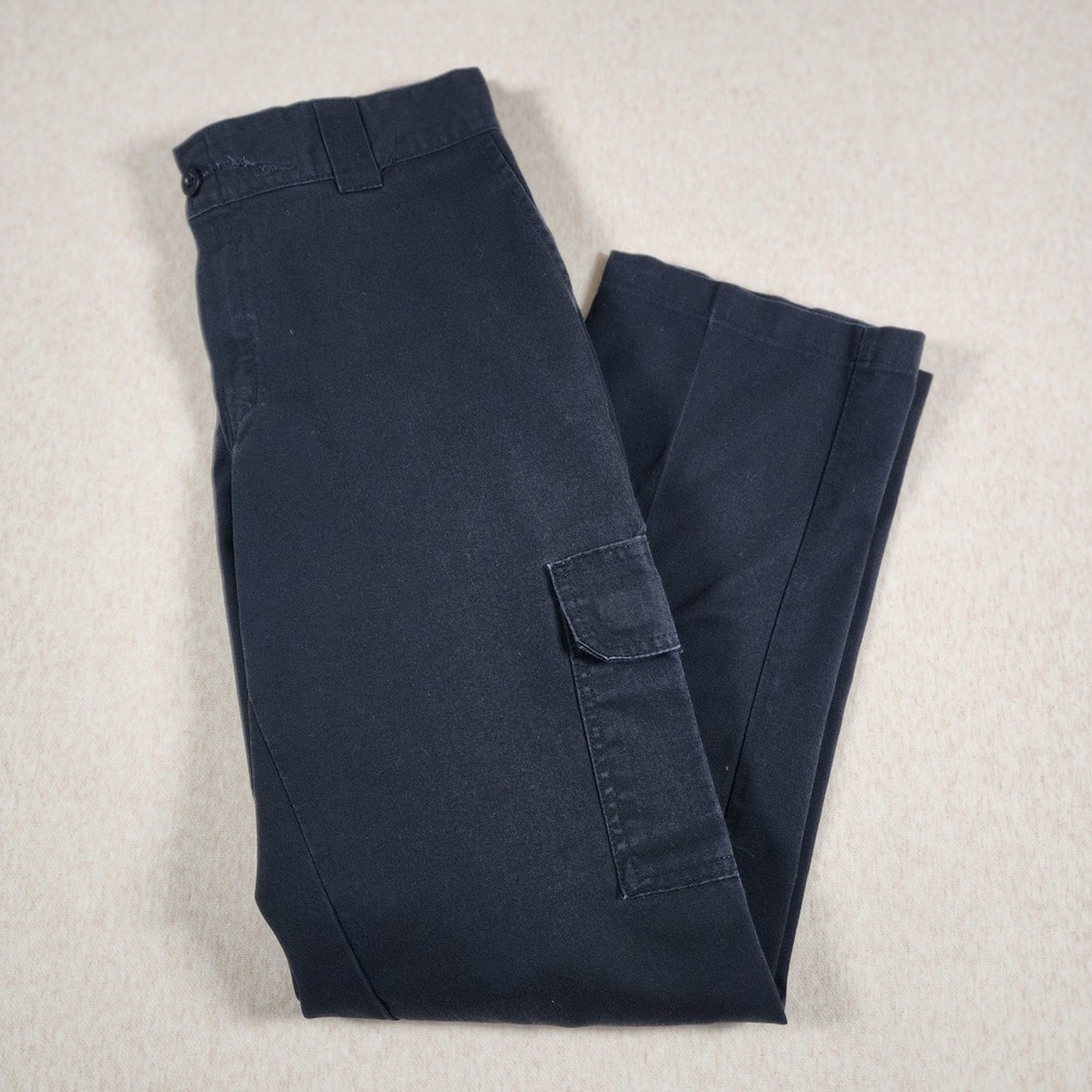 Dickies Loose Fit Cargo Work Pants Mens 36x31 Black Stitched Waist Flaw Utility